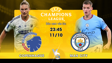 Link xem trực tiếp Copenhagen vs Manchester City