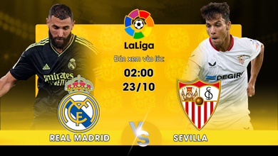 Link xem trực tiếp Real Madrid vs Sevilla