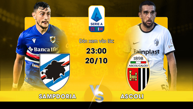 Link xem trực tiếp Sampdoria vs Ascoli