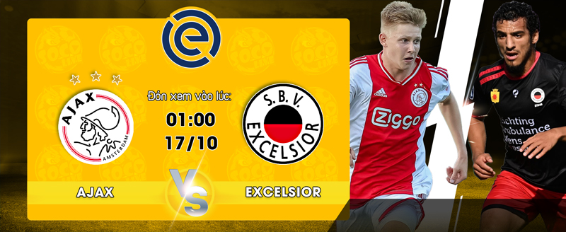 Link xem trực tiếp Ajax Amsterdam vs SBV Excelsior 