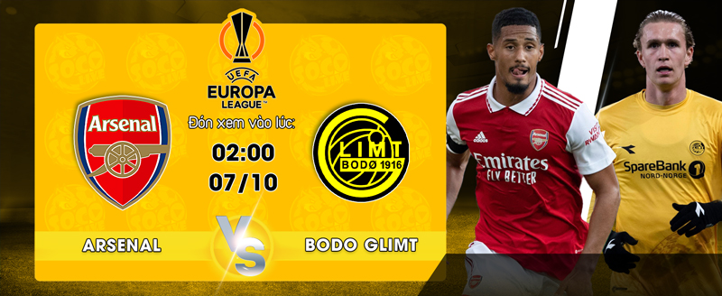 Link xem trực tiếp Arsenal vs Bodo Glimt 02h ngày 07/10