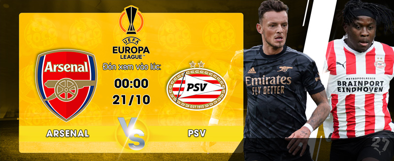 Link xem trực tiếp Arsenal vs PSV Eindhoven