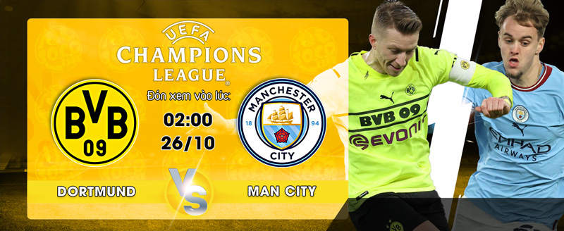 Link xem trực tiếp Borussia Dortmund vs Manchester City