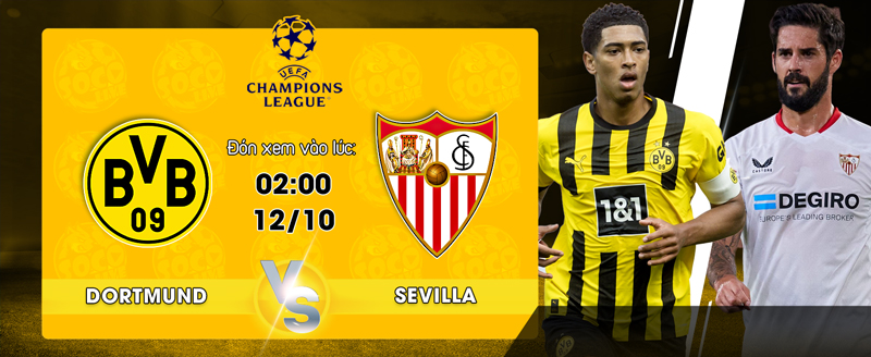 Link xem trực tiếp Borussia Dortmund vs Sevilla