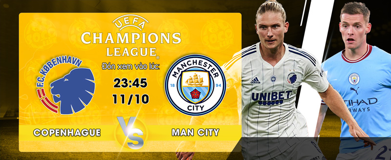 Link xem trực tiếp Copenhagen vs Manchester City