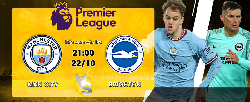 Link xem trực tiếp Manchester City vs Brighton & Hove Albion