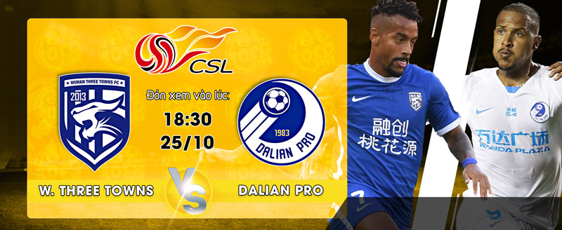 Link xem trực tiếp Wuhan Three Towns vs FC Dalian Pro