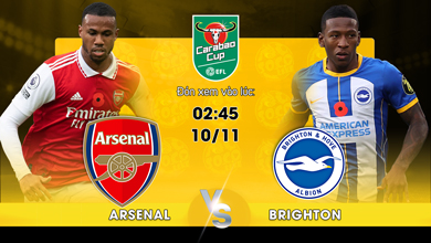 Link xem trực tiếp Arsenal vs Brighton & Hove Albion