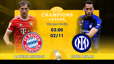 Link xem trực tiếp Bayern Munich vs Inter Milan