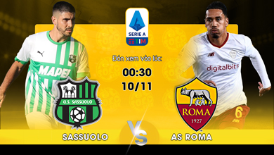 Link xem trực tiếp Sassuolo Calcio vs AS Roma