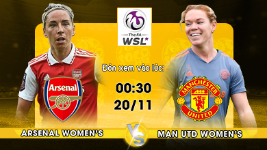 Link xem trực tiếp Arsenal Women's vs Manchester United Women's