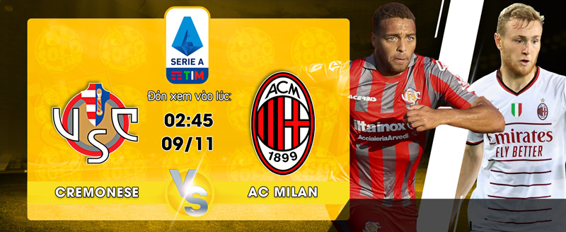 Link xem trực tiếp Cremonese vs AC Milan