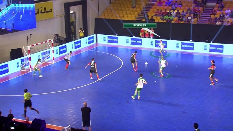 Hình ảnh minh họa một trận đấu futsal thực tế