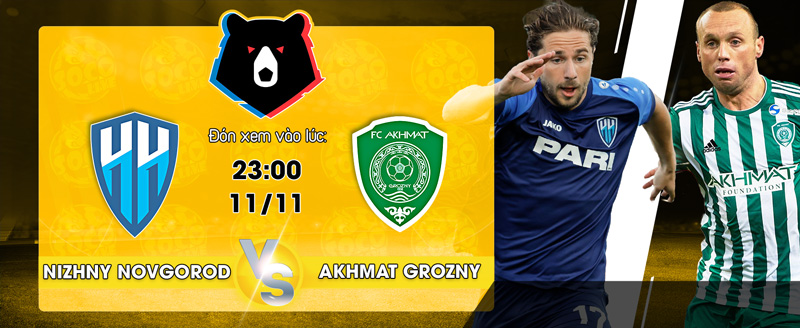 Link xem trực tiếp Nizhny Novgorod vs Akhmat Grozny