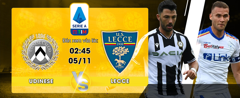 Link xem trực tiếp Udinese vs Lecce