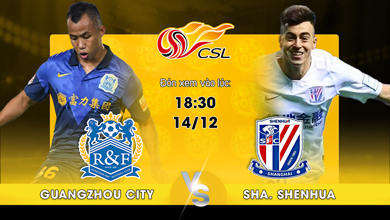 Link xem trực tiếp Guangzhou City FC vs Shanghai Shenhua