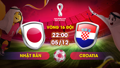 Link xem trực tiếp Nhật Bản vs Croatia