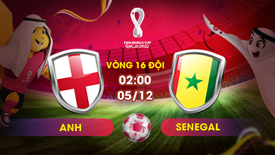 Link xem trực tiếp Anh vs Senegal