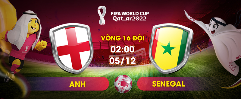 Link xem trực tiếp Anh vs Senegal