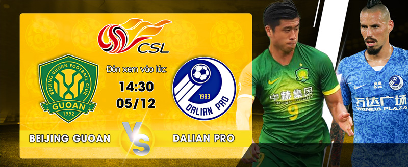 Link xem trực tiếp Beijing Guoan vs Dalian Pro