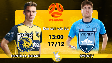 Link xem trực tiếp Central Coast vs Sydney