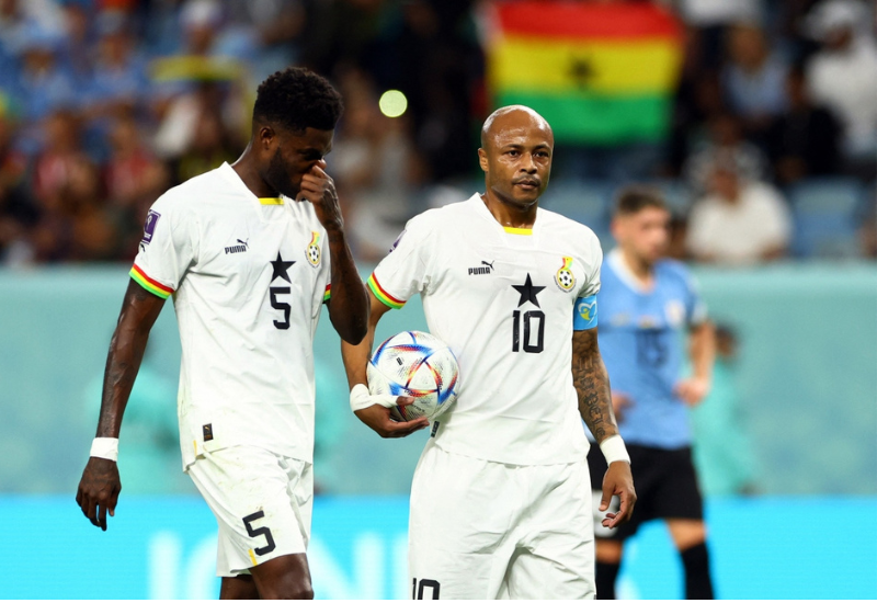 Ghana để tuột tấm vé vào vòng 16 đội của World Cup 2022 sau khi để thua Uruguay