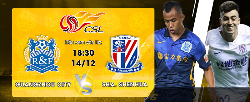 Link xem trực tiếp Guangzhou City FC vs Shanghai Shenhua