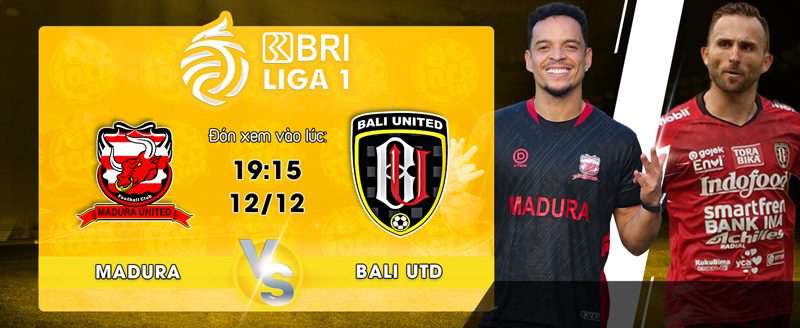 Link xem trực tiếp Madura United vs Bali United