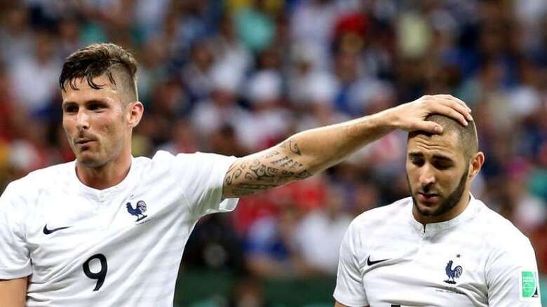 Olivier Giroud và Karim Benzema