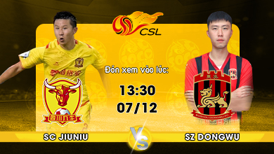 Link xem trực tiếp Sichuan Jiuniu vs Suzhou Dongwu