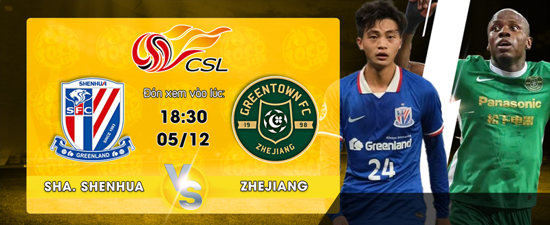 Link xem trực tiếp Shanghai Shenhua vs Zhejiang Professional FC