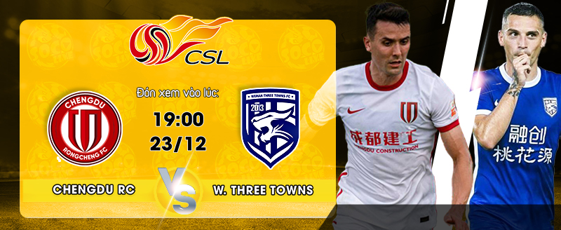 Link xem trực tiếp Chengdu Rongcheng FC vs Wuhan Three Towns FC