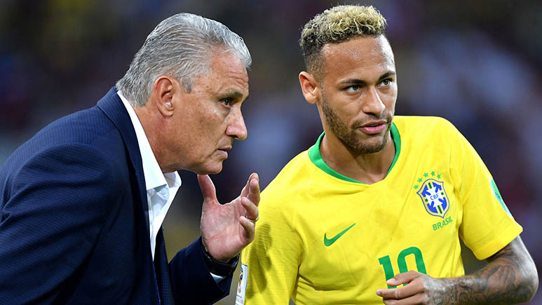 Huấn luyện viên Tite và Neymar