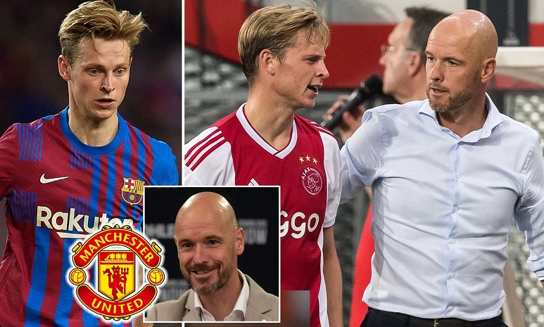 Huấn luyện viên Erik ten Hag khó tái hợp với Frenkie de Jong