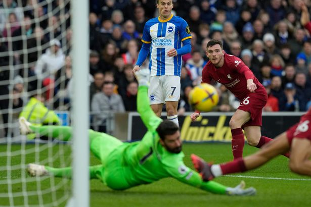 Brighton có tỷ lệ cầm bóng và sút tốt hơn trong giai đoạn đầu so với Liverpool