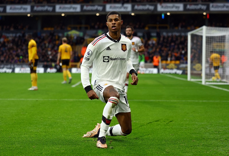 Rashford không được đá chính trong trận đấu với Wolves