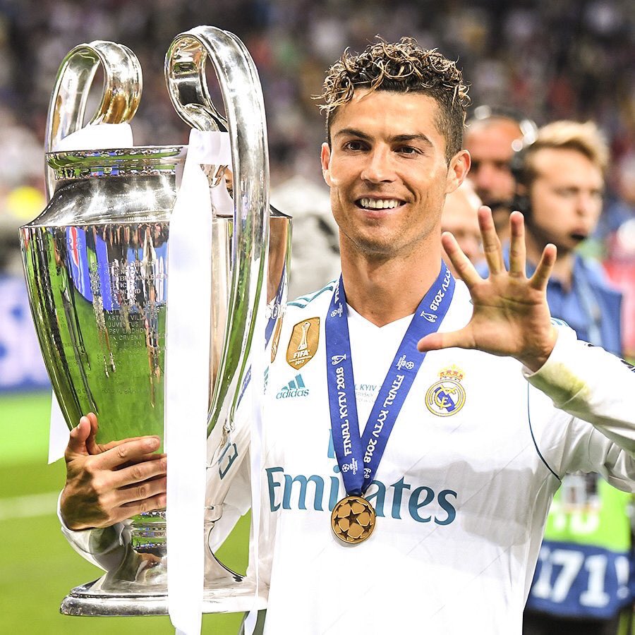 Trong sự nghiệp của mình, Ronaldo đã có đến 5 chức vô địch C1