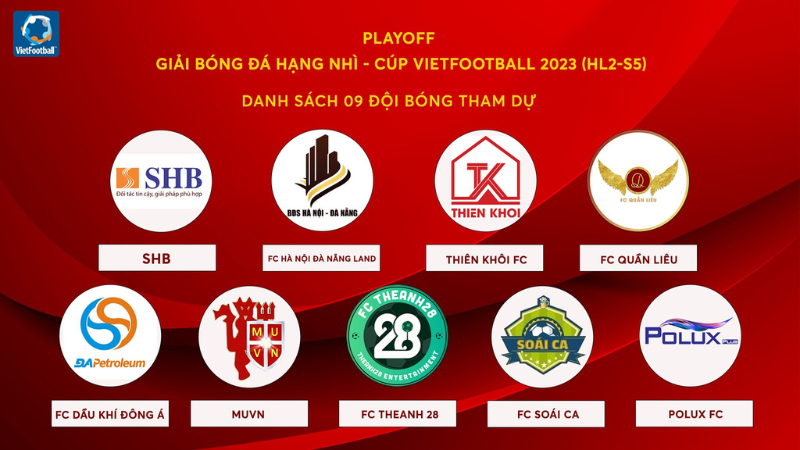 9 CLB phủi sẽ tham dự vòng play-off hạng Nhì Cup Vietfootball 2023