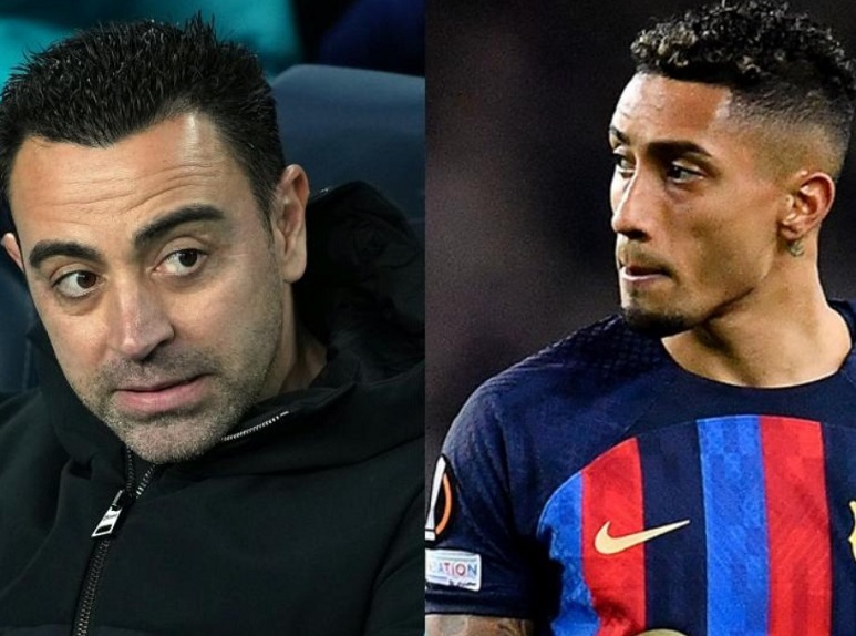 Raphinha bất mãn trước quyết định của huấn luyện viên Xavi