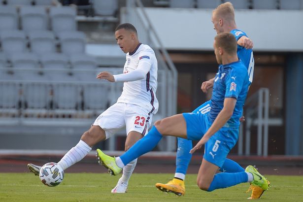 Lần khoác áo đội tuyển Anh duy nhất của Mason Greenwood là trận đấu với Iceland vào năm 2020