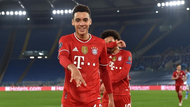 Ngôi sao trẻ Jamal Musiala của câu lạc bộ Bayern Munich