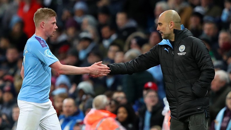 Huấn luyện viên Pep Guardiola cho Kevin De Bruyne đá ít dần