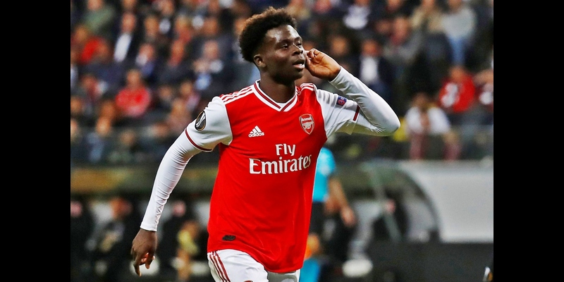 Tiền vệ trẻ Bukayo Saka của CLB Arsenal ở Ngoại hạng Anh 2023