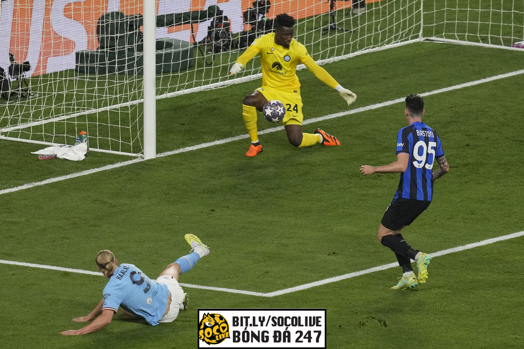 Hiệp 1 trận đấu giữa Manchester City vs Inter Milan diễn ra khá cân bằng